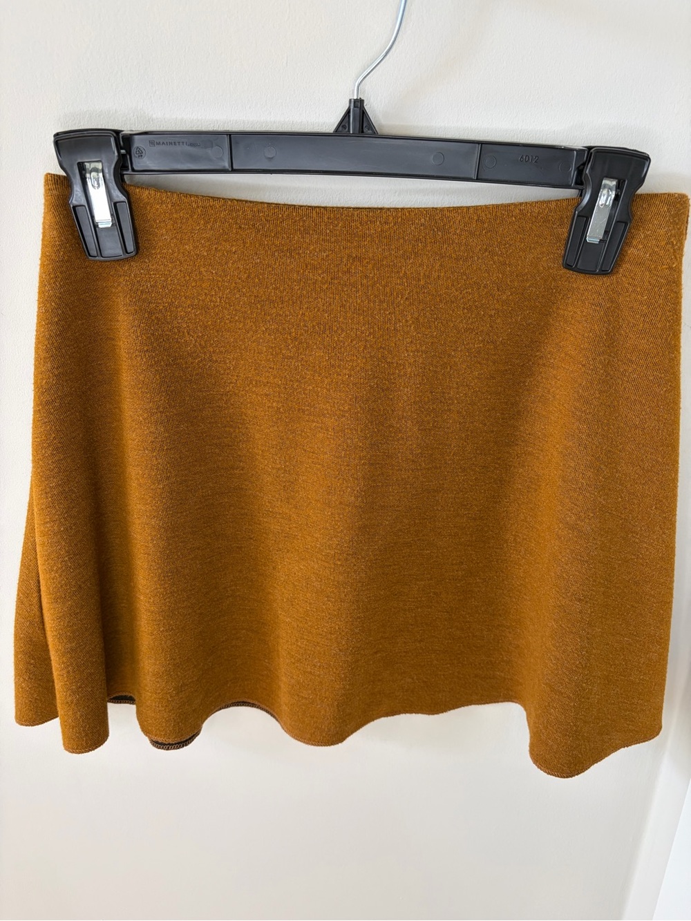 ZARA Camel Mustard Yellow Knit Flared A-Line Mini Skirt. Size Small - Picture 2 of 3